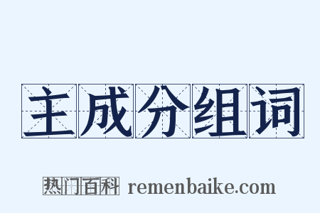主成分组词是什么意思的图片